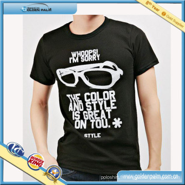 Vente en gros en vrac pas cher mens col rond impression t-shirt